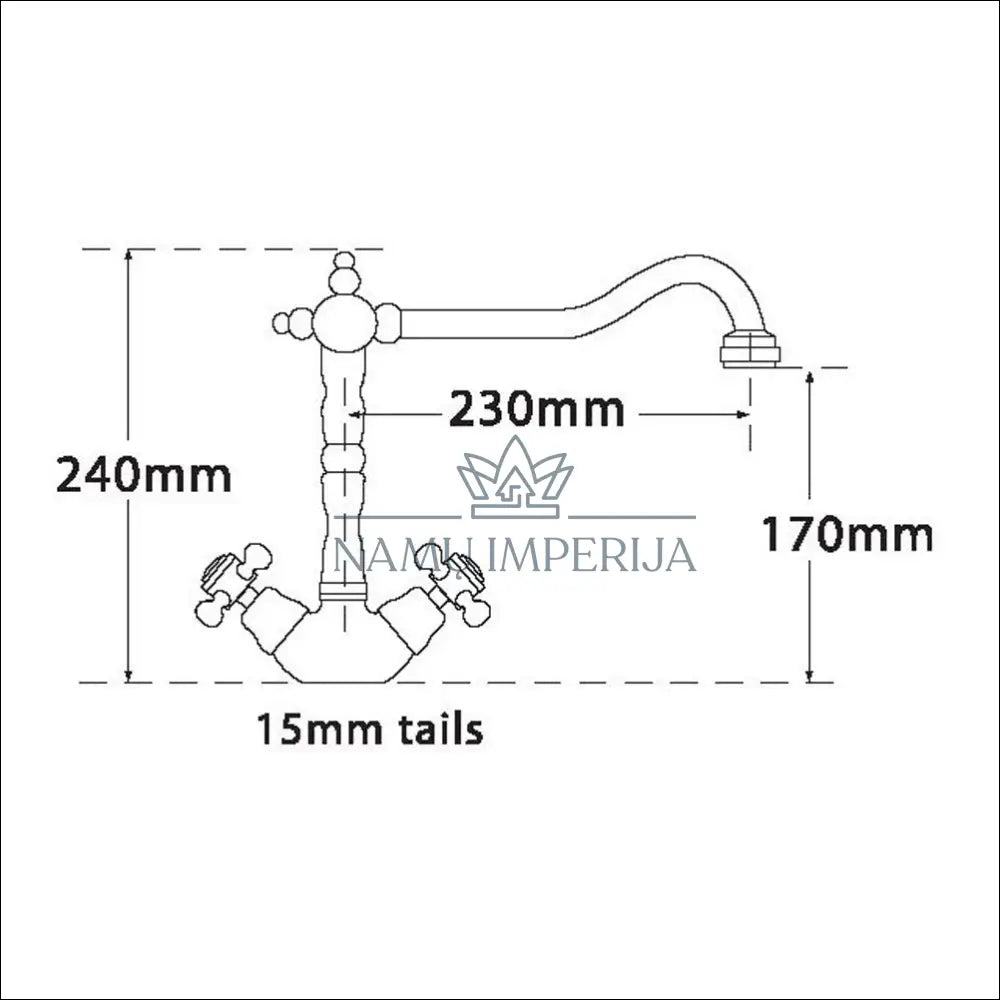 Prancūziško klasikinio stiliaus mono maišytuvas DA0065 - €93 Save 50% 50-100, __label:Pristatymas 1-2 d.d., virtuves,