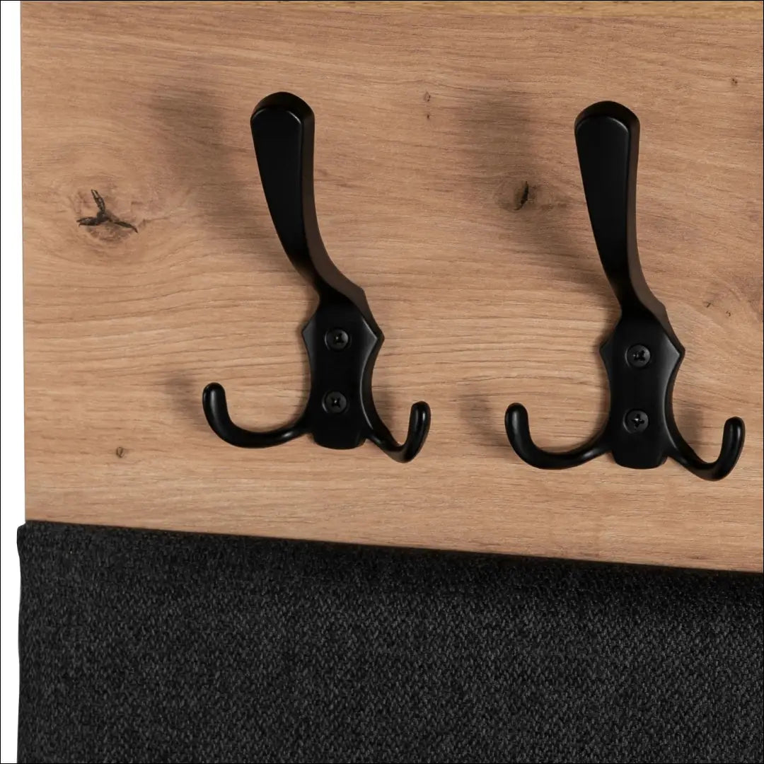 Prieškambario baldų komplektas iš medžio drožlių plokštės ąžuolo spalvos / grafito 60 cm TE1199 - €259 Save 15%