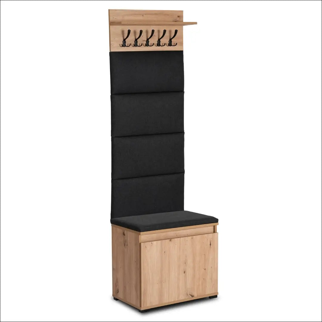 Prieškambario baldų komplektas iš medžio drožlių plokštės ąžuolo spalvos / grafito 60 cm TE1201 - €276 Save 15%