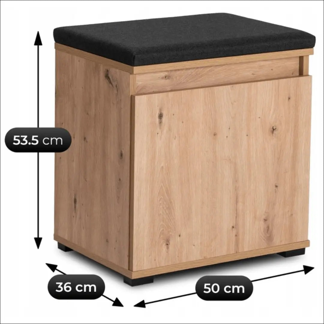 Prieškambario baldų komplektas iš medžio drožlių plokštės ąžuolo spalvos / grafito 80 cm TE1202 - €366 Save 15%