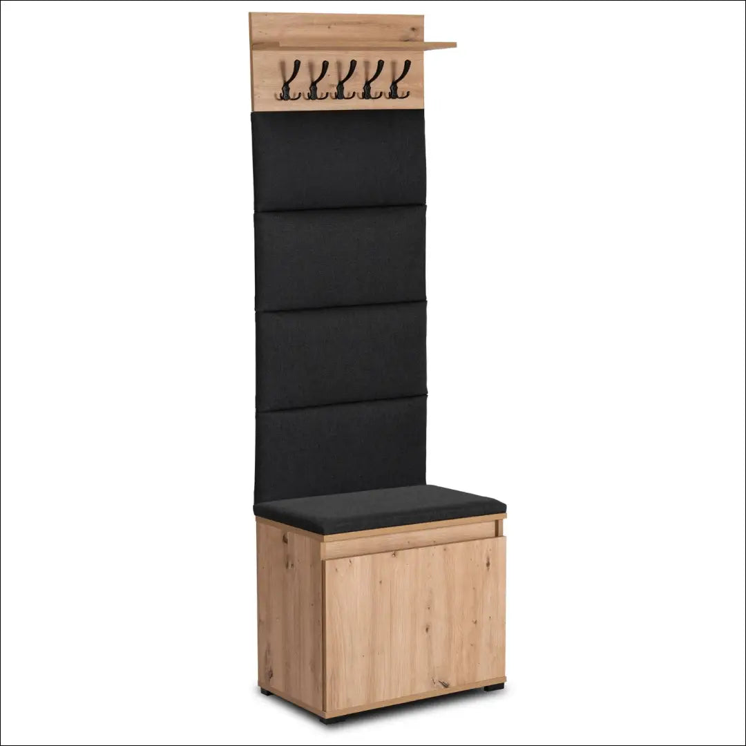 Prieškambario baldų komplektas iš medžio drožlių plokštės ąžuolo spalvos / grafito 60 cm TE1199 - €259 Save 15%