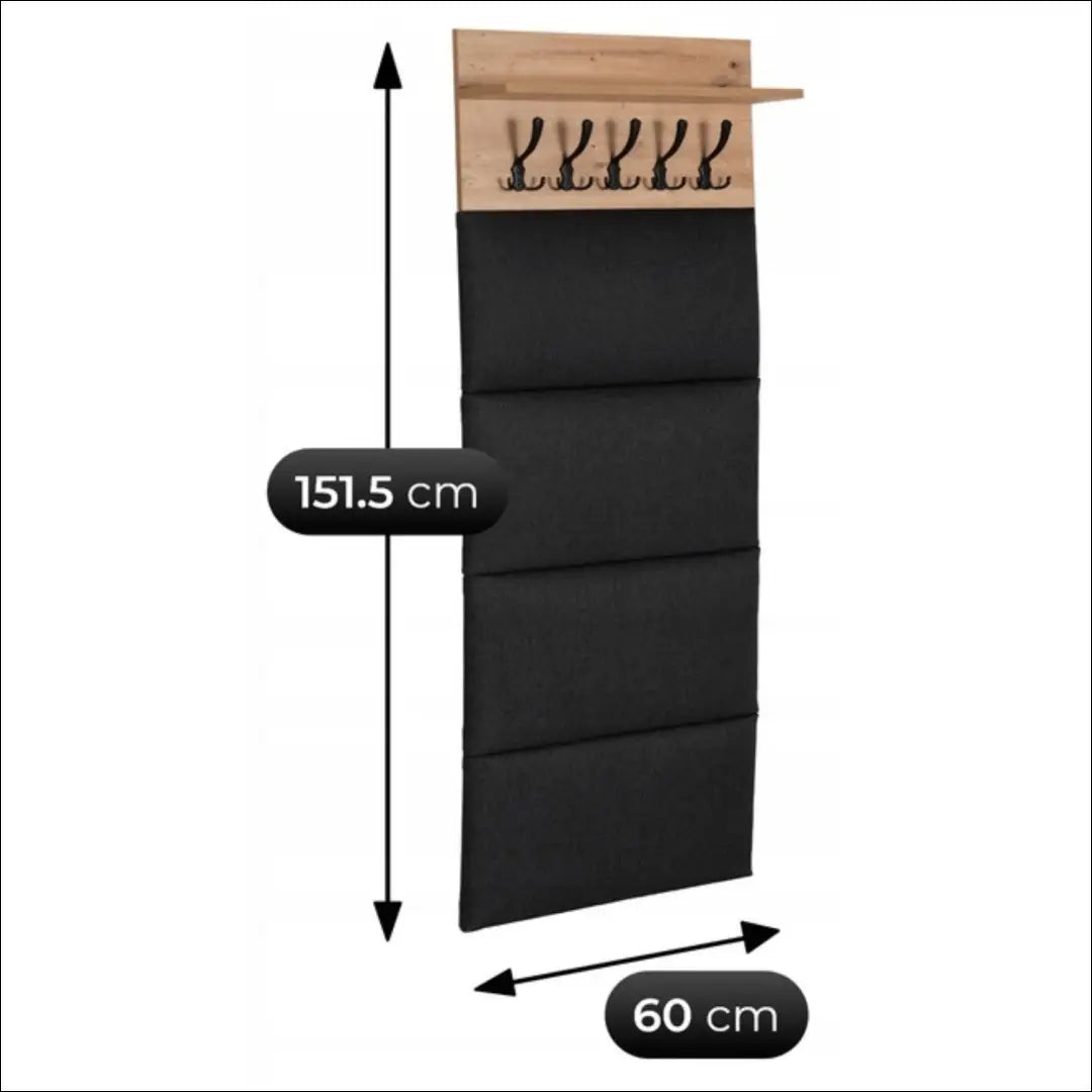 Prieškambario baldų komplektas iš medžio drožlių plokštės ąžuolo spalvos / grafito 60 cm TE1201 - €276 Save 15%