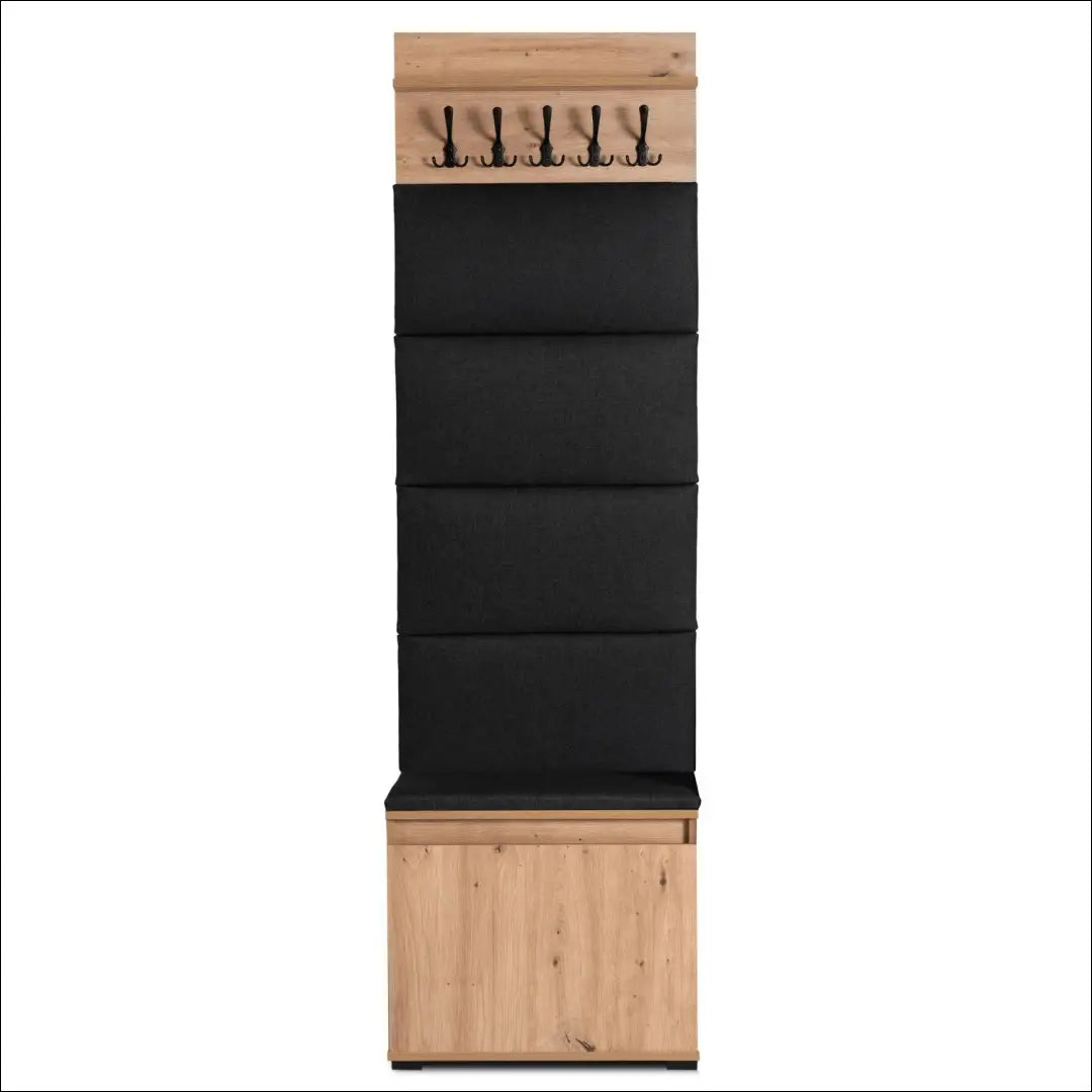 Prieškambario baldų komplektas iš medžio drožlių plokštės ąžuolo spalvos / grafito 60 cm TE1201 - €276 Save 15%