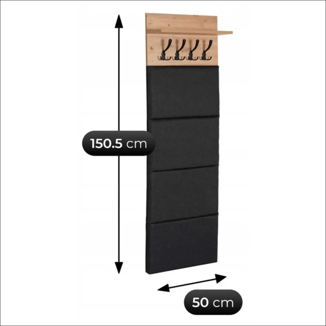 Prieškambario baldų komplektas iš medžio drožlių plokštės ąžuolo spalvos / grafito 50 cm TE1203 - €247 Save 15%