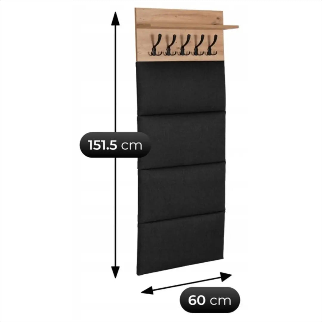 Prieškambario baldų komplektas iš medžio drožlių plokštės ąžuolo spalvos / grafito 60 cm TE1199 - €259 Save 15%