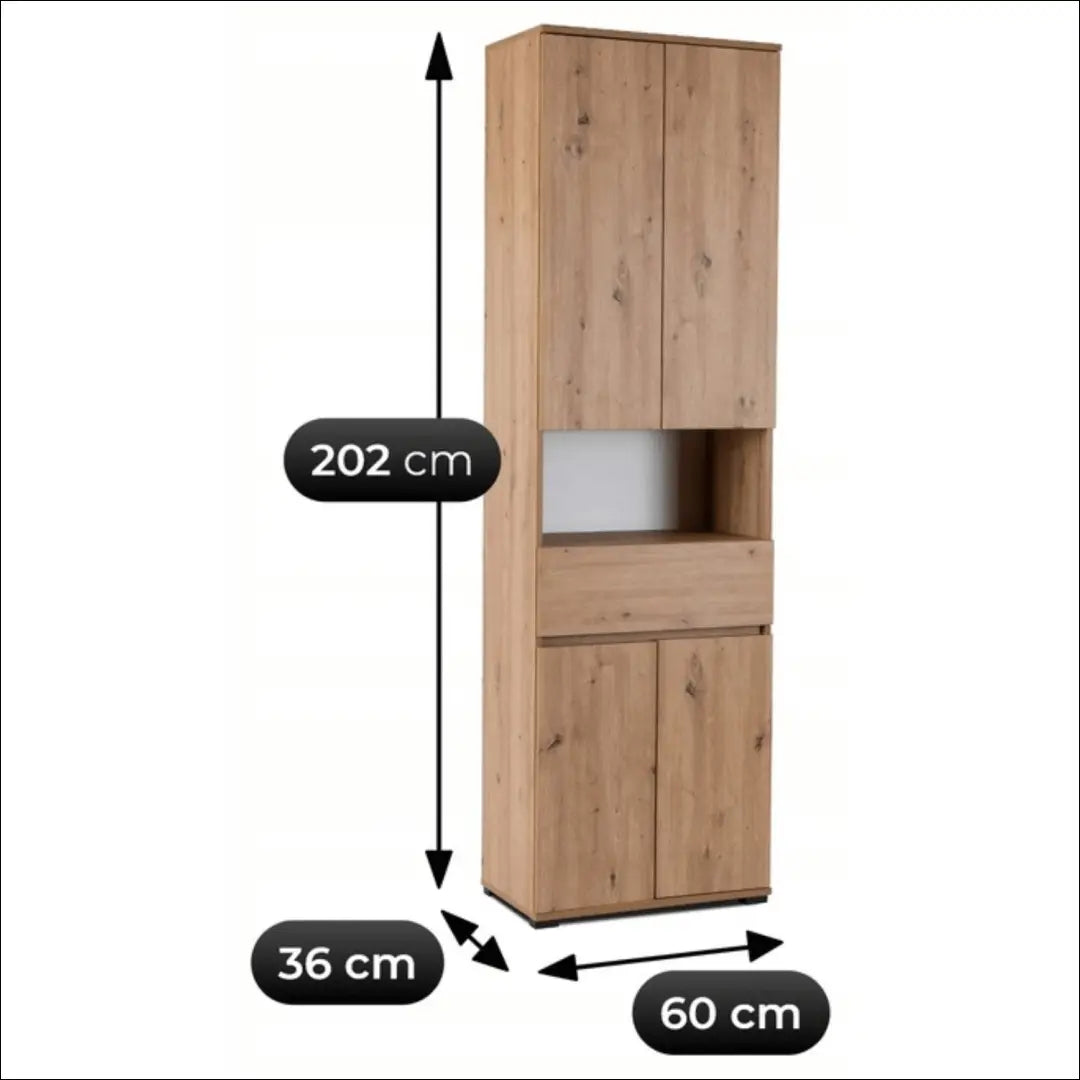 Prieškambario baldų komplektas iš medžio drožlių plokštės ąžuolo spalvos / grafito 120 cm TE1200 - €493 Save 15%