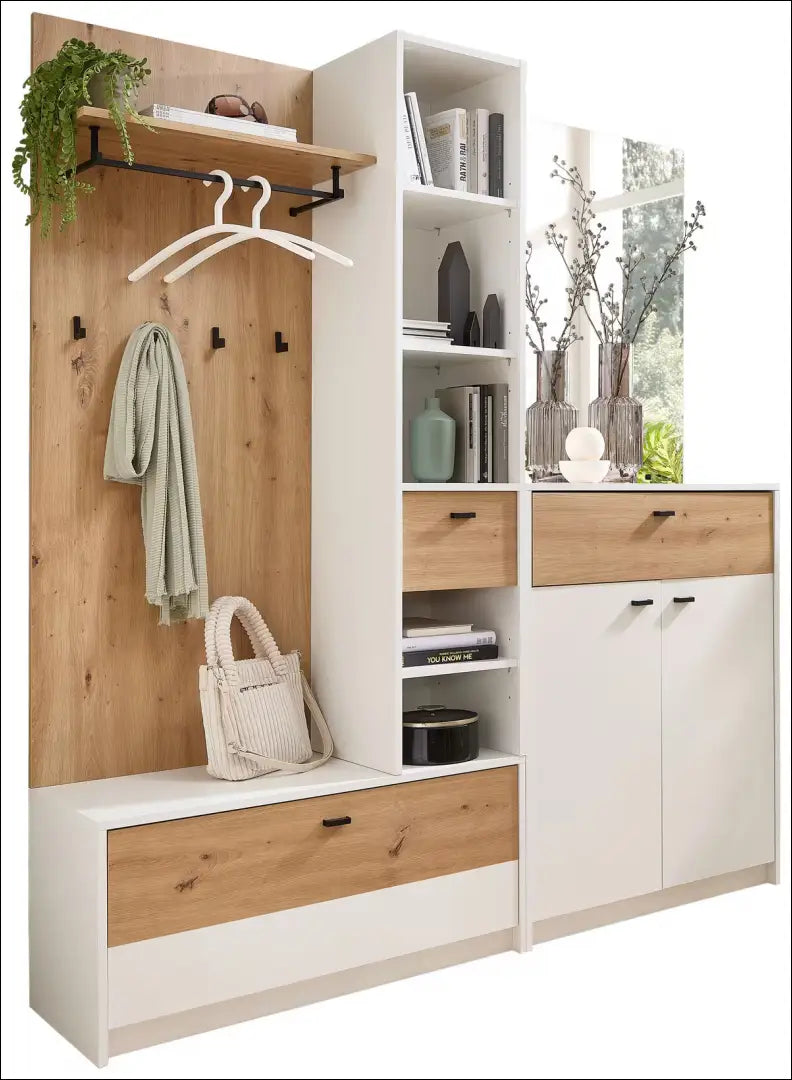 Prieškambario komplektas KI1675 - €420 Save 50% __label:Pristatymas 1-2 d.d., batu-lentyna, batu-spintele,