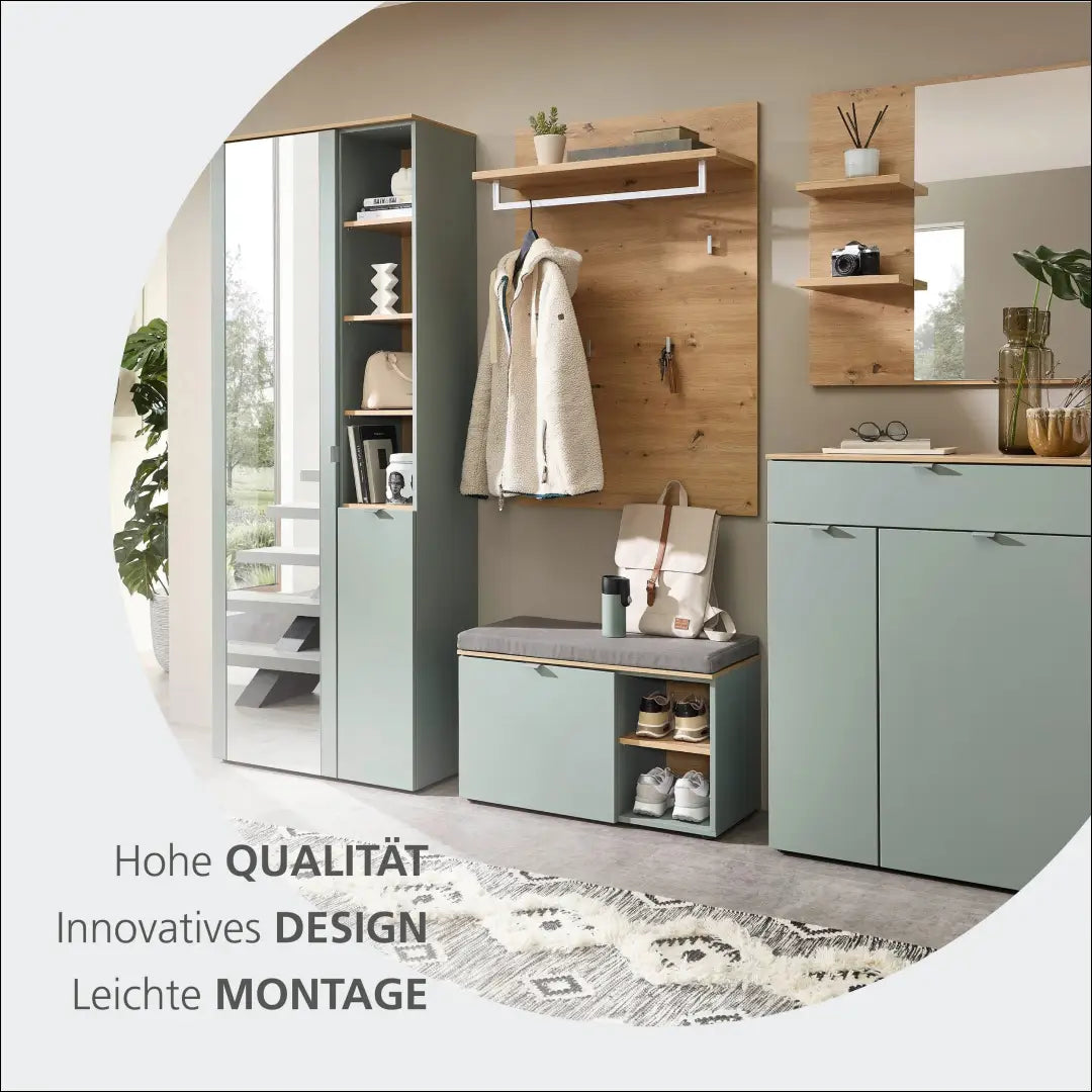 Prieškambario komplektas KI1678 - €595 Save 65% __label:Pristatymas 1-2 d.d., color-ruda, color-zalia, material-mdf,