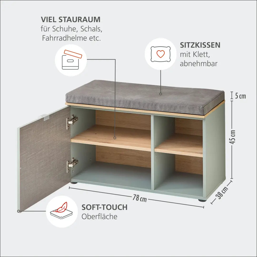 Prieškambario komplektas KI1678 - €595 Save 65% __label:Pristatymas 1-2 d.d., color-ruda, color-zalia, material-mdf,