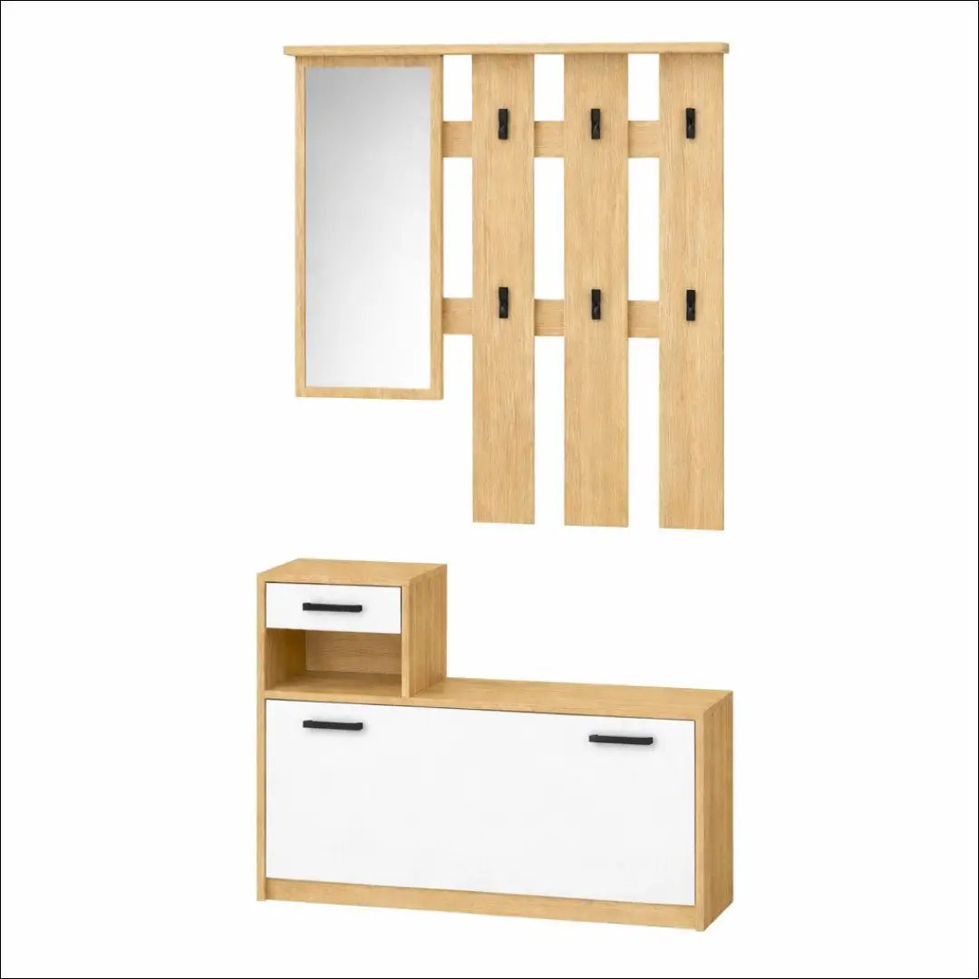 Prieškambario komplektas KI1809 - €110 Save 65% 100-200, __label:Pristatymas 1-2 d.d., color-balta, color-ruda,