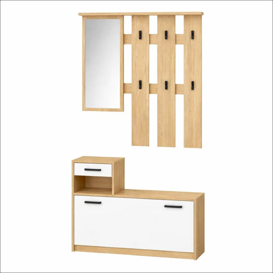 Prieškambario komplektas KI1809 - €110 Save 65% 100-200, __label:Pristatymas 1-2 d.d., color-balta, color-ruda,