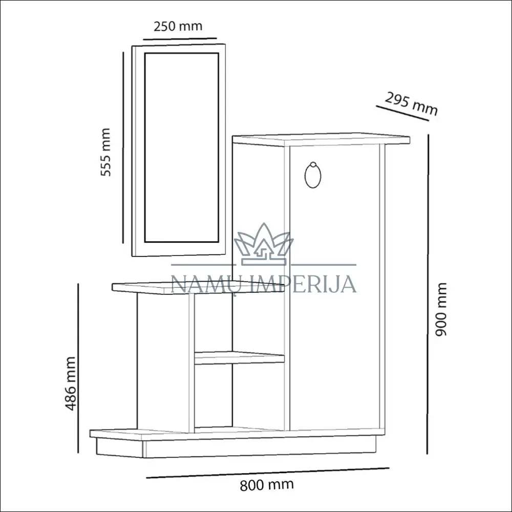 Prieškambario komplektas KI670 - €155 Save 50% 100-200, __label:Pristatymas 1-2 d.d., batu-lentyna, color-pilka,