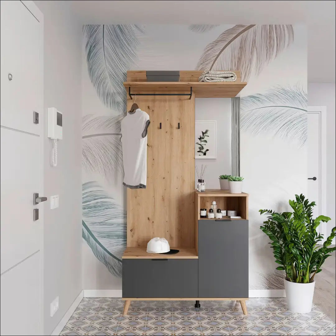 Prieškambario komplektas KI907 - €90 Save 50% 50-100, __label:Pristatymas 1-2 d.d., batu-lentyna, batu-spintele,
