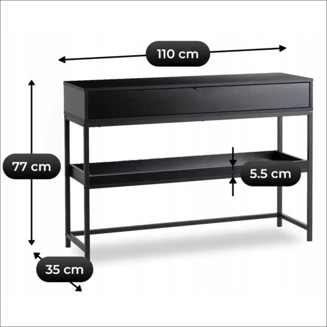 Prieškambario konsolė iš MDF juodos spalvos 100 cm TE1100 - €91 Save 15% 50-100, __label:Pristatymas 5-14 d.d., elite,