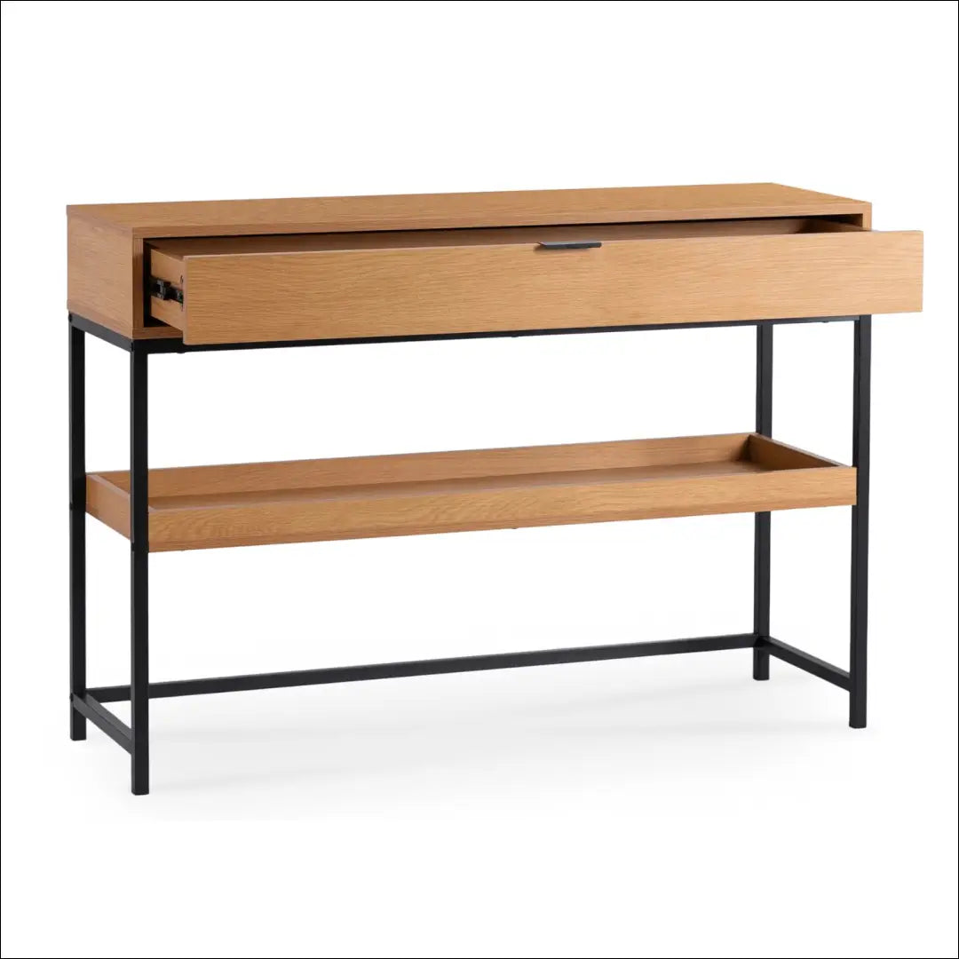 Prieškambario konsolė iš MDF juodos spalvos / ąžuolo 100 cm TE1099 - €91 Save 15% 50-100, __label:Pristatymas 5-14