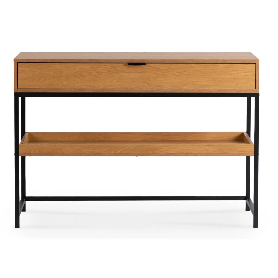 Prieškambario konsolė iš MDF juodos spalvos / ąžuolo 100 cm TE1099 - €91 Save 15% 50-100, __label:Pristatymas 5-14