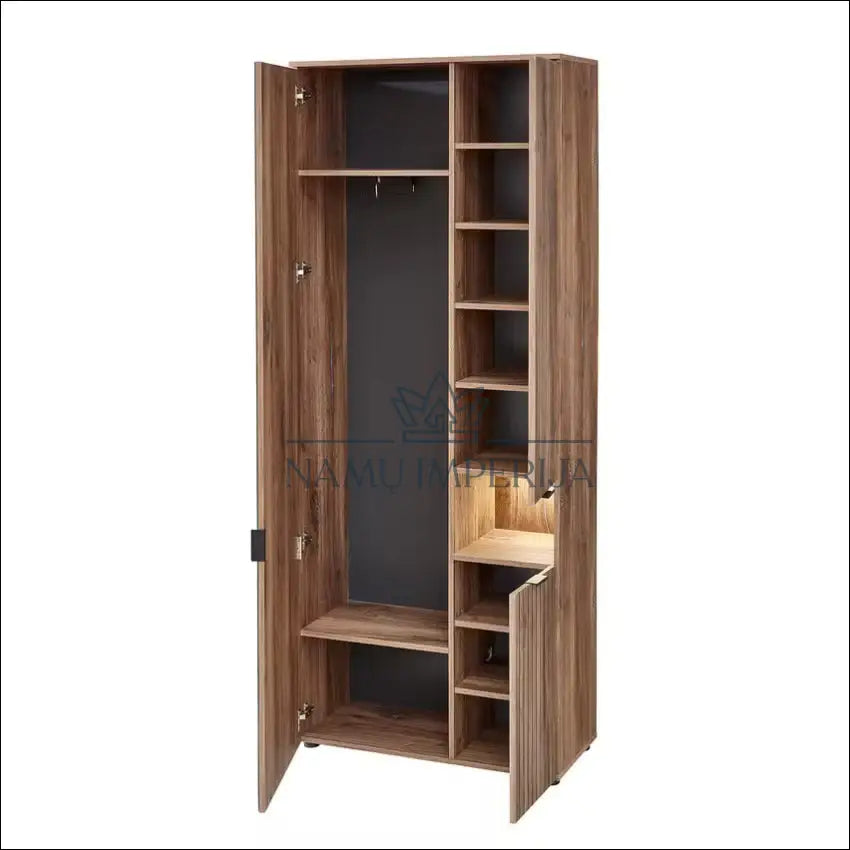 Prieškambario spinta KI1220 - €203 Save 55% __label:Pristatymas 1-2 d.d., color-ruda, material-mdf, material-stiklas,