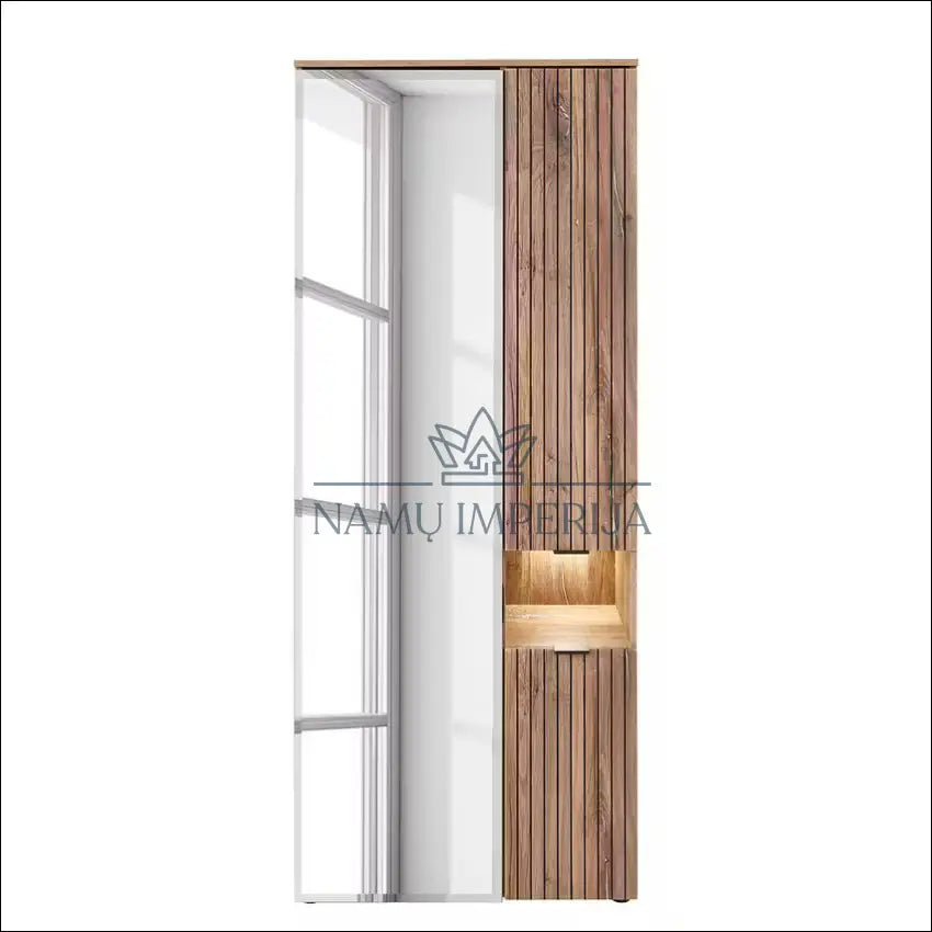 Prieškambario spinta KI1220 - €203 Save 55% __label:Pristatymas 1-2 d.d., color-ruda, material-mdf, material-stiklas,