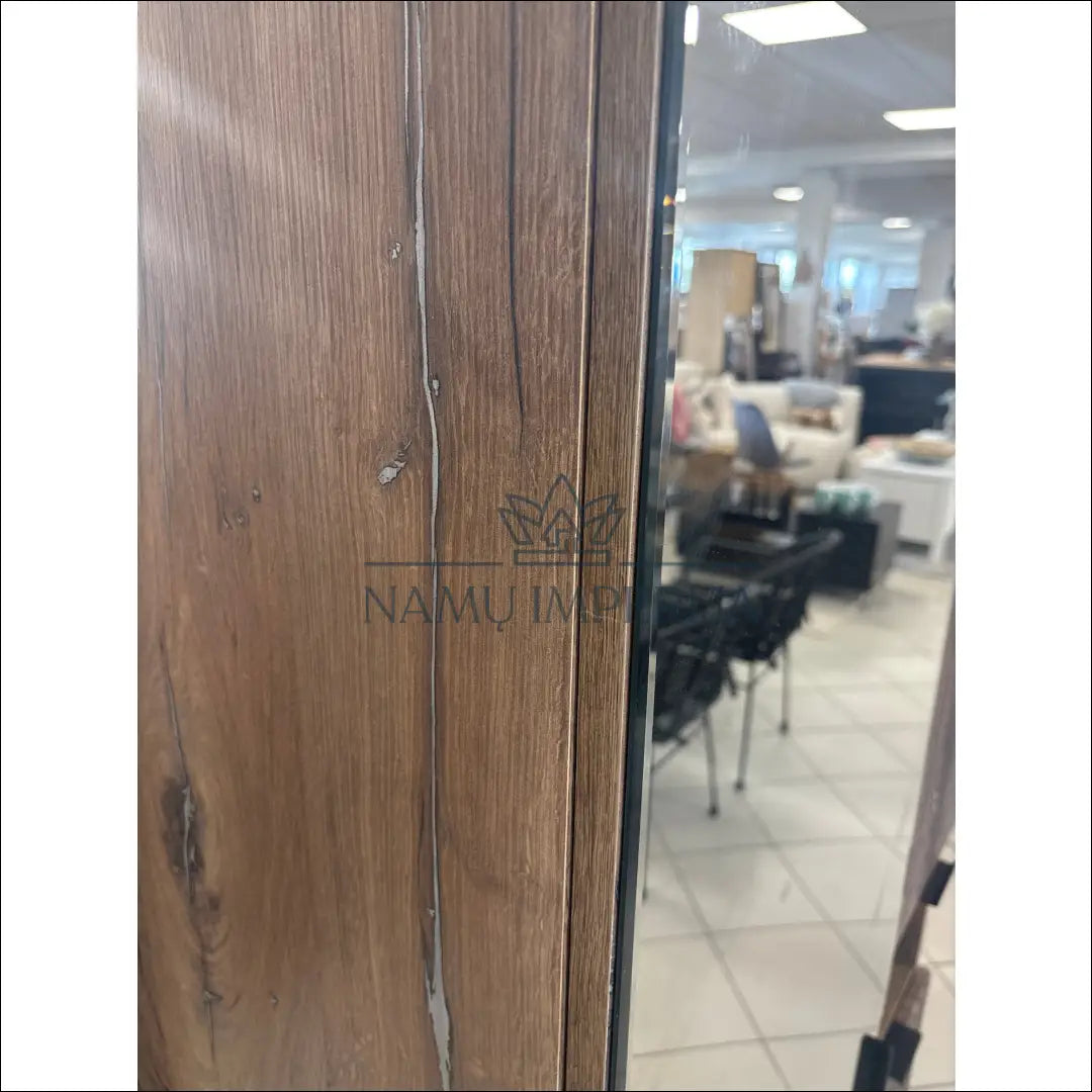 Prieškambario spinta KI1220 - €203 Save 55% __label:Pristatymas 1-2 d.d., color-ruda, material-mdf, material-stiklas,