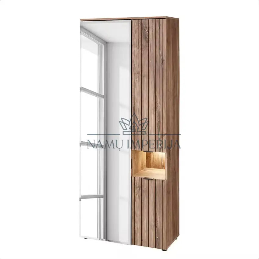 Prieškambario spinta KI1220 - €203 Save 55% __label:Pristatymas 1-2 d.d., color-ruda, material-mdf, material-stiklas,