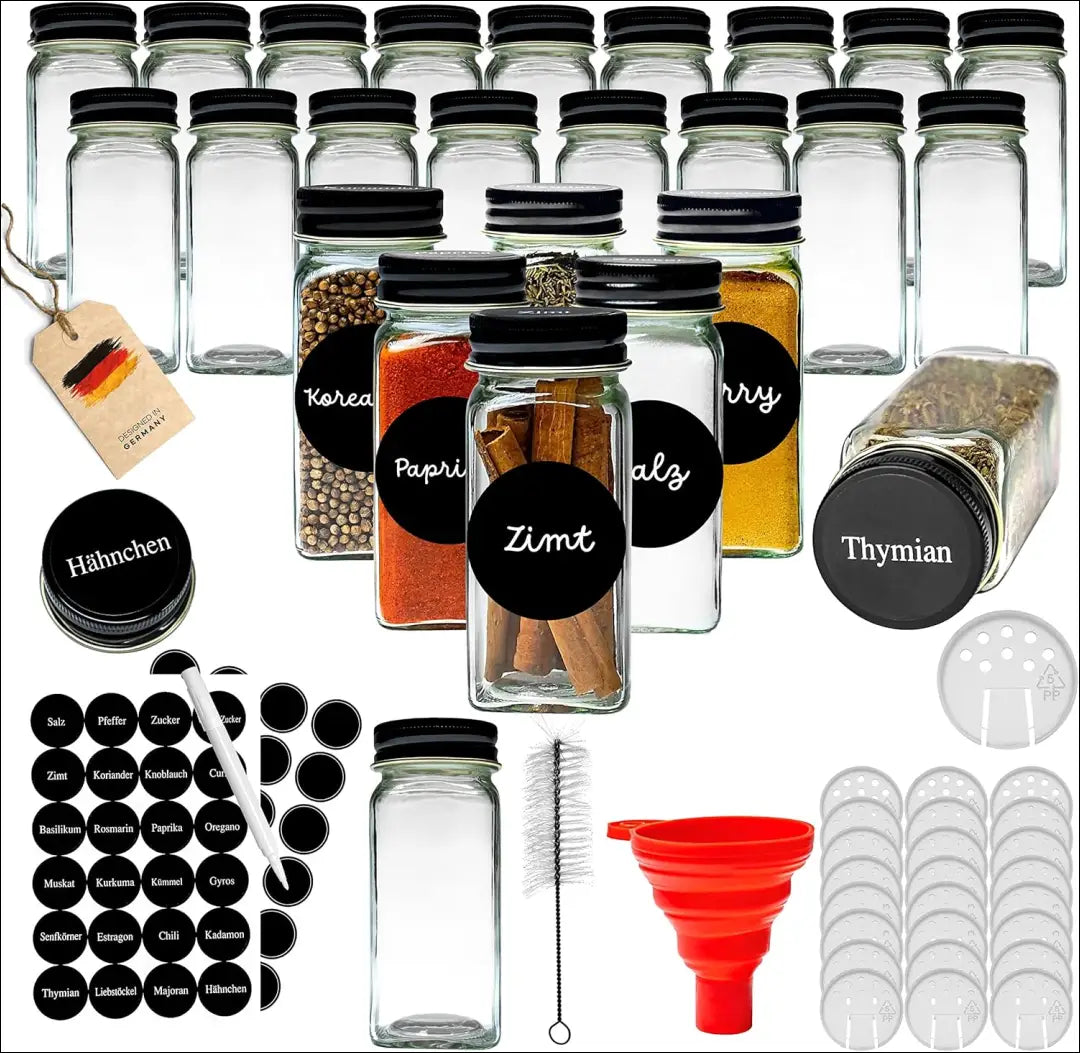 Prieskonių indelių komplektas (24vnt) DI11211 - €34 Save 50% 25-50, __label:Pristatymas 1-2 d.d., color-juoda,