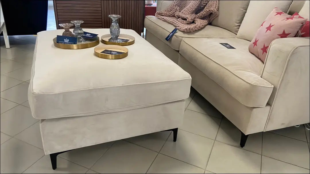 Pufas MI284 - €165 Save 50% 100-200, __label:Pristatymas 1-2 d.d., color-kremas, material-aksomas, material-poliesteris