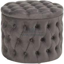 Įkelti vaizdą į galerijos rodinį, Pufas MI341 - 100-200, color-pilka, material-aksomas,
