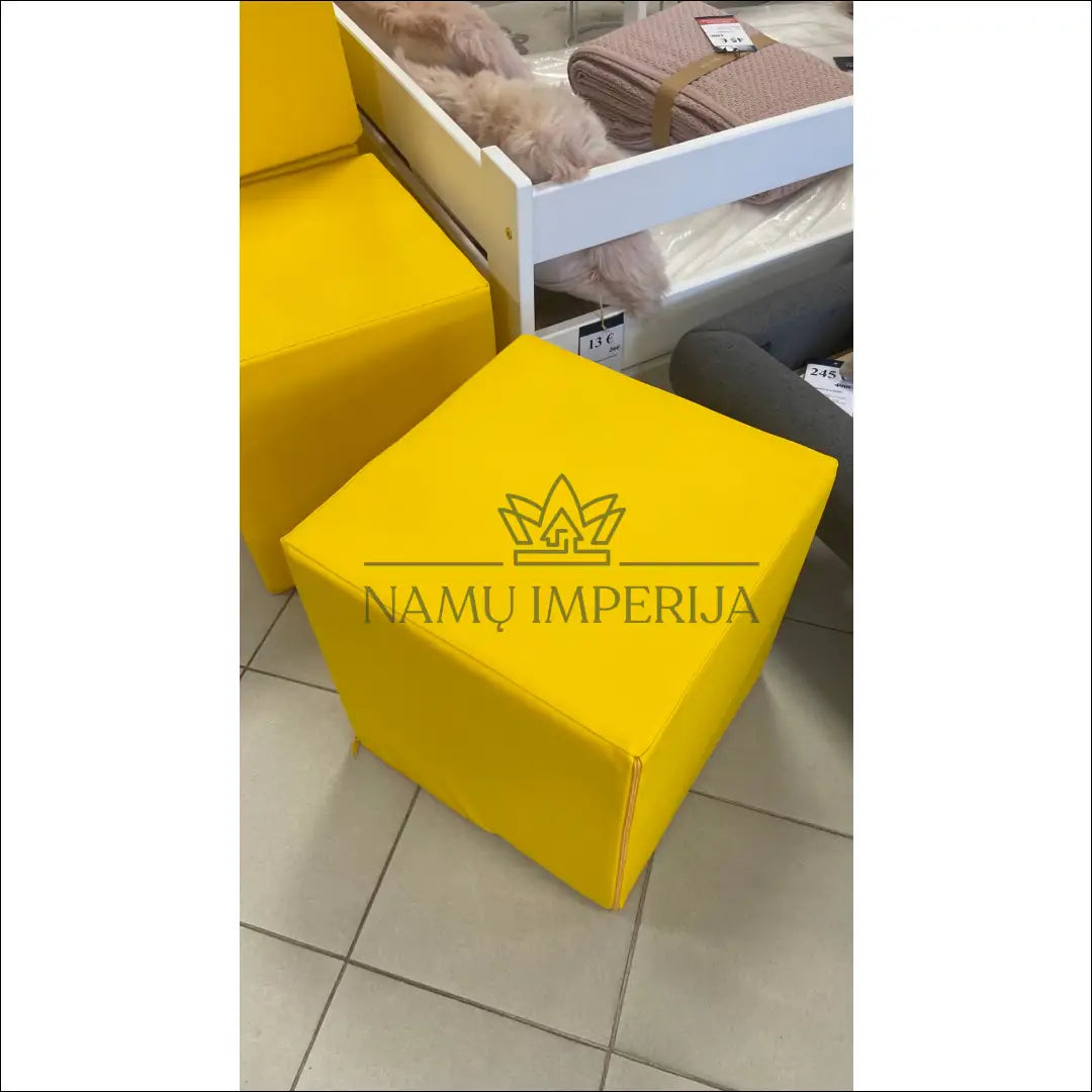 Pufas MI419 - €34 Save 55% 25-50, __label:Pristatymas 1-2 d.d., color-geltona, material-dirbtine-oda, minksti €25