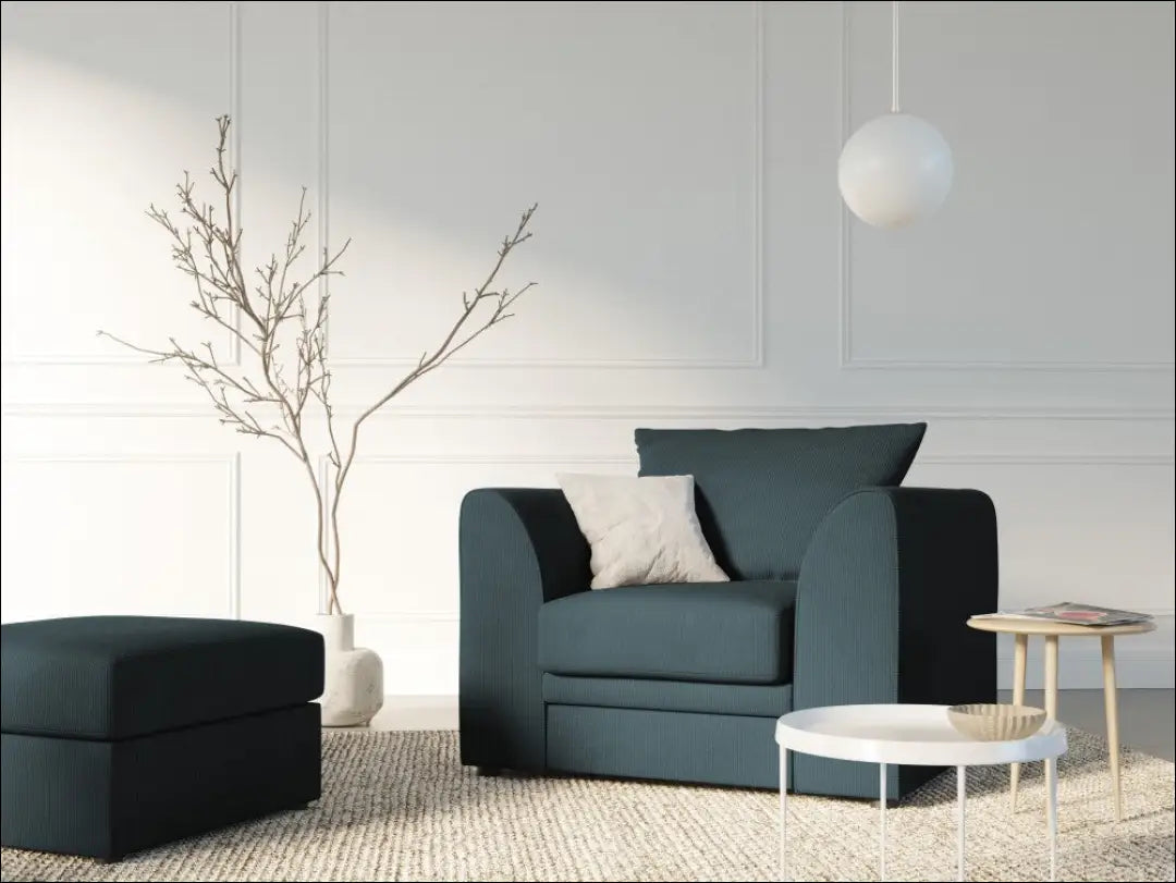 Pufas MI488 - €105 Save 70% 100-200, __label:Pristatymas 1-2 d.d., color-melyna, material-aksomas, minksti €100 to €200