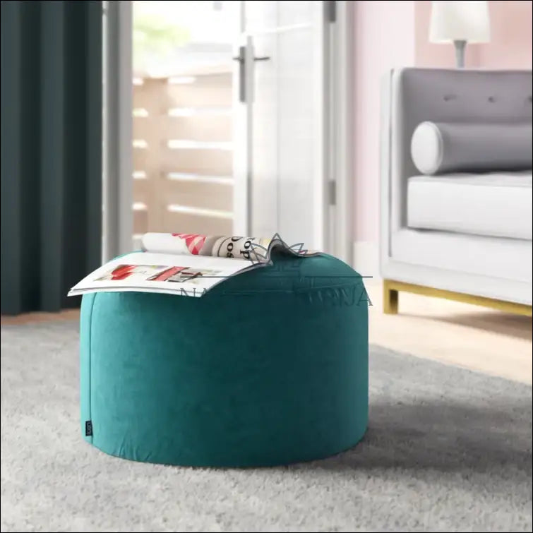 Pufas MI733 - €32 Save 50% 25-50, __label:Pristatymas 1-2 d.d., color-turkis, material-aksomas, material-poliesteris