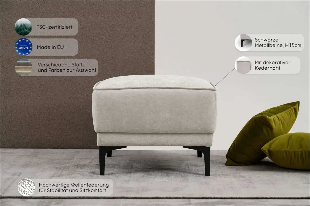 Pufas MI910 - €90 Save 50% 50-100, __label:Pristatymas 1-2 d.d., color-pilka, material-poliesteris, minksti €50 to €100