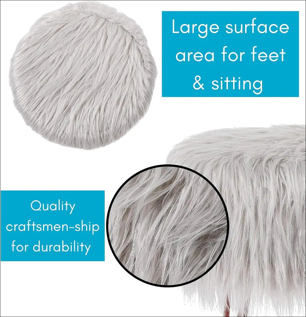 Pufas MI962 - €28 Save 50% 25-50, __label:Pristatymas 1-2 d.d., color-pilka, material-dirbtinis-kailis, minksti €25