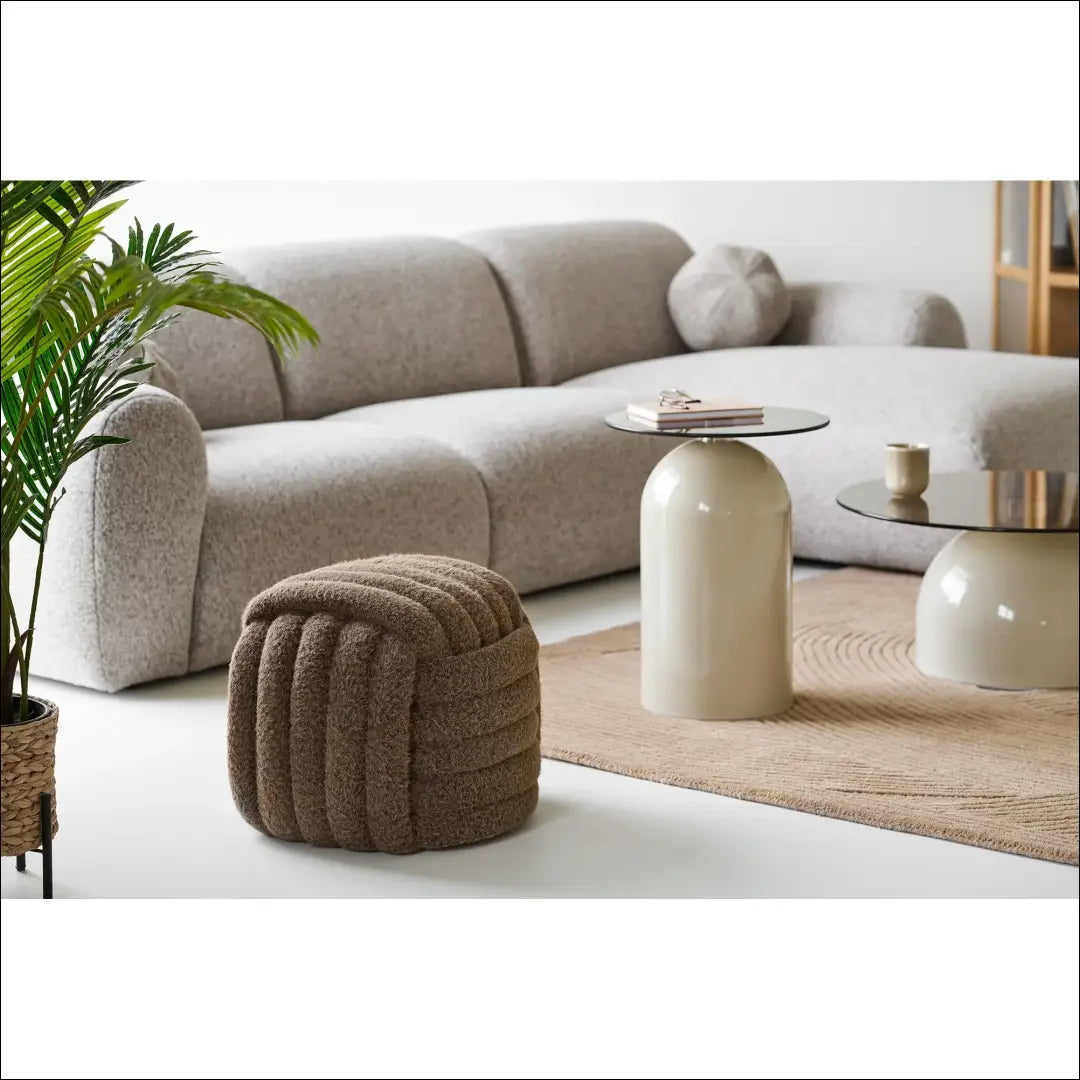 Pufas rudas 48x48x43 cm RD298 - €82 Save 15% 50-100, __label:Pristatymas 5-14 d.d., nordic, Poufs, Ruda €50 to €100