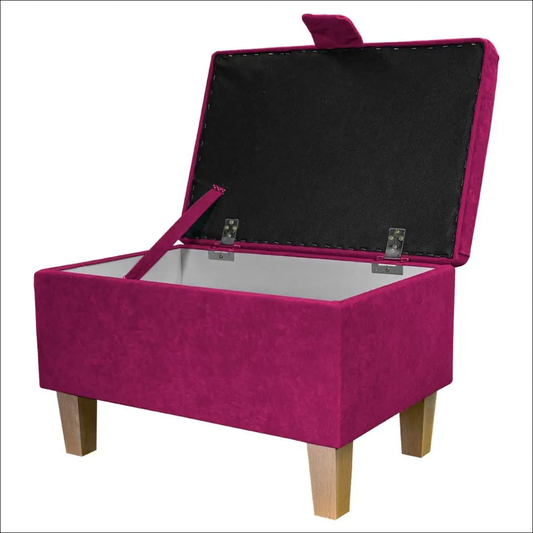 Pufas su daiktadėže MI714 - €77 Save 50% 50-100, __label:Pristatymas 1-2 d.d., color-rozine, material-aksomas,