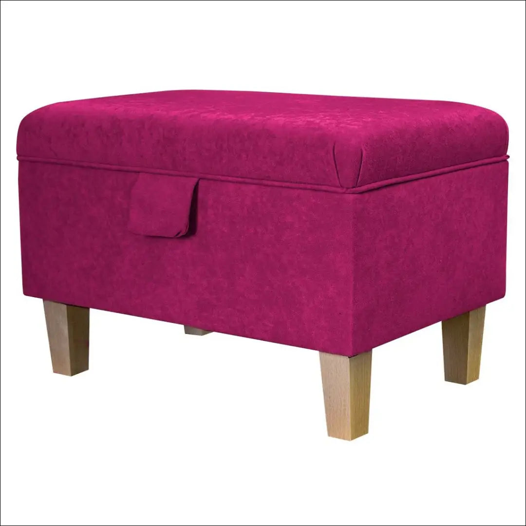 Pufas su daiktadėže MI714 - €77 Save 50% 50-100, __label:Pristatymas 1-2 d.d., color-rozine, material-aksomas,