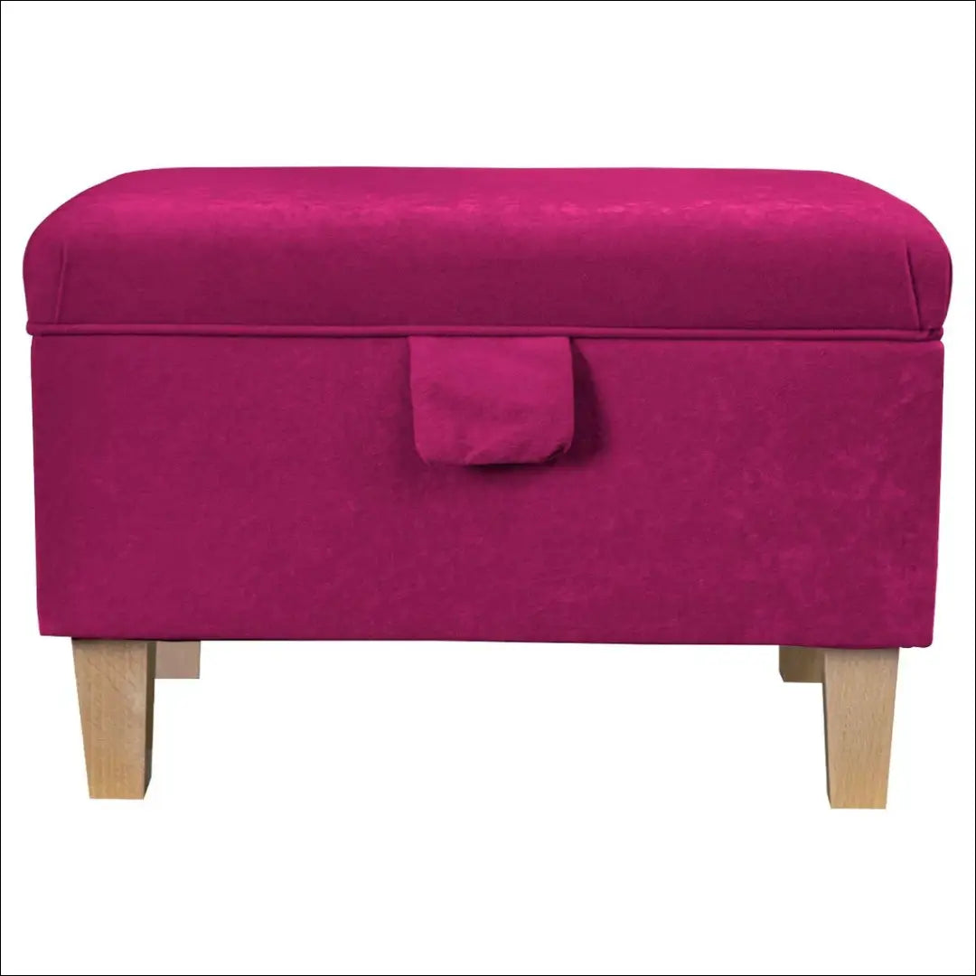 Pufas su daiktadėže MI714 - €77 Save 50% 50-100, __label:Pristatymas 1-2 d.d., color-rozine, material-aksomas,
