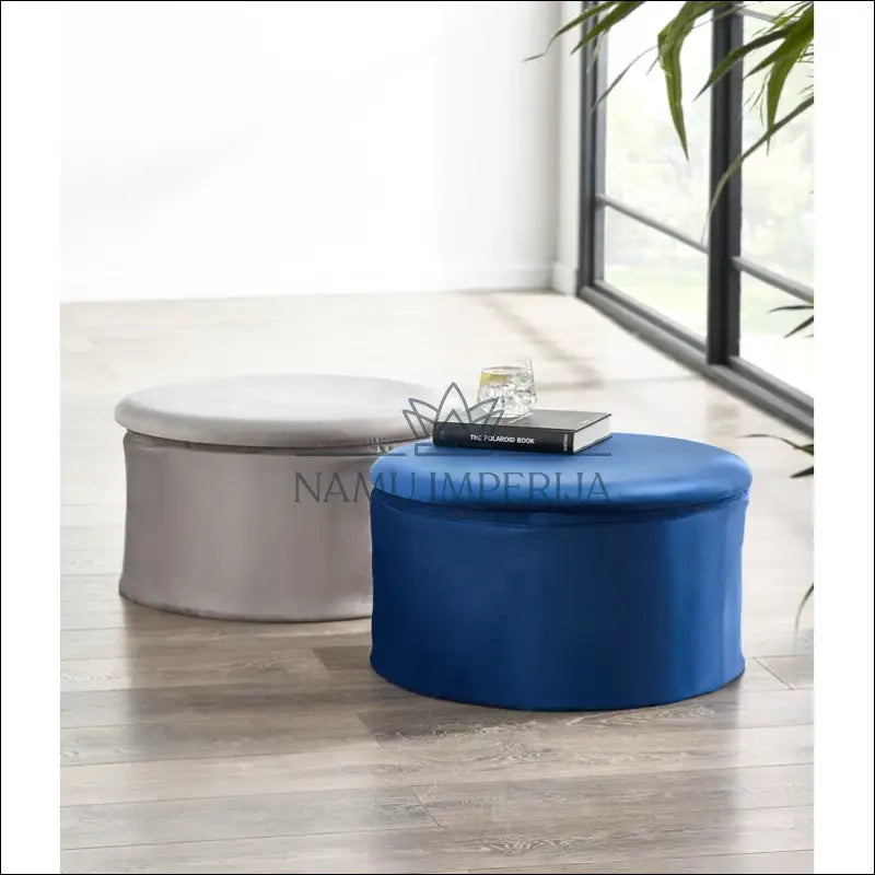 Pufas su daiktadėže MI723 - €19 Save 50% __label:Pristatymas 1-2 d.d., color-melyna, material-aksomas,
