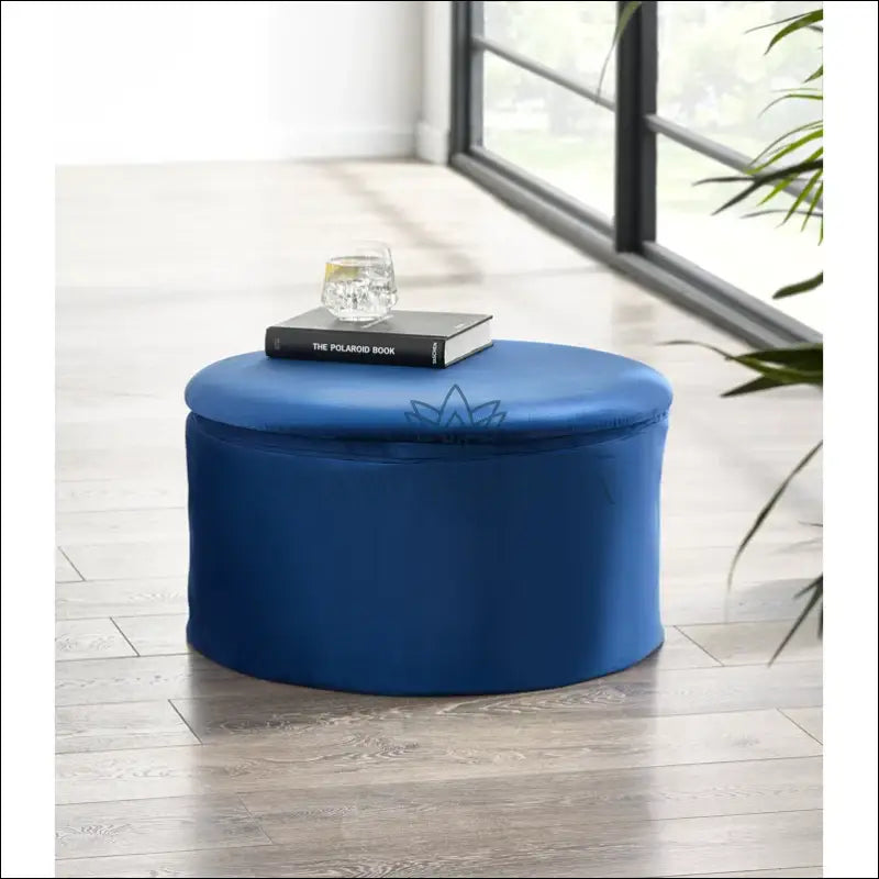 Pufas su daiktadėže MI723 - €19 Save 50% __label:Pristatymas 1-2 d.d., color-melyna, material-aksomas,