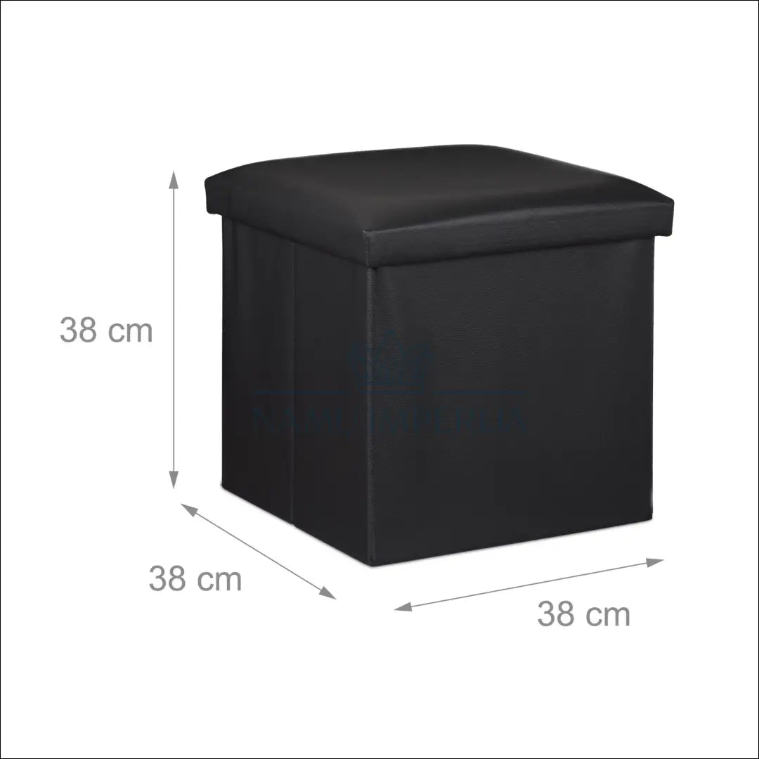 Pufas su daiktadėže MI803 - €17 Save 50% __label:Pristatymas 1-2 d.d., color-juoda, material-dirbtine-oda, minksti,