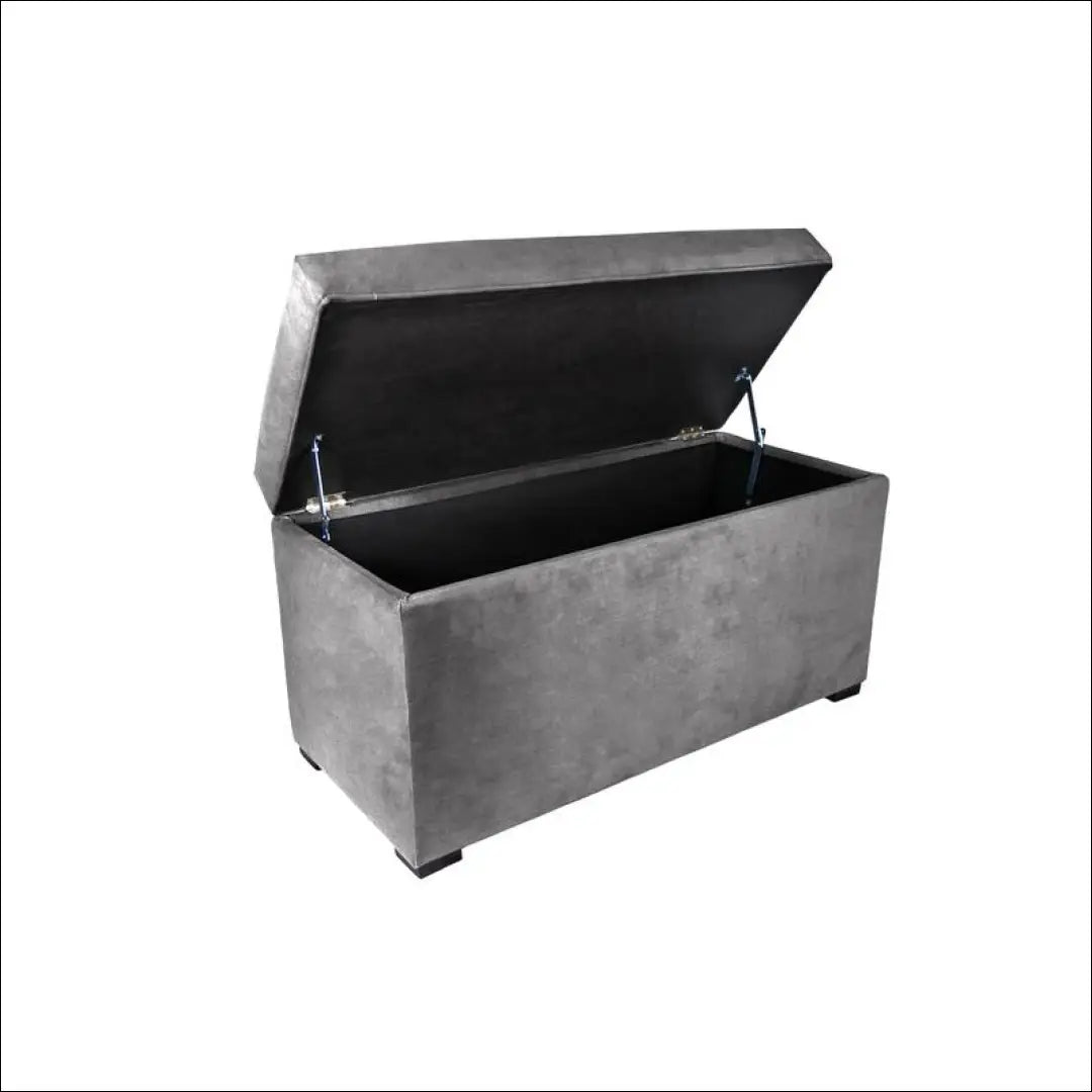 Pufas su daiktadėže MI824 - €112 Save 50% 100-200, __label:Pristatymas 1-2 d.d., color-pilka, material-aksomas,