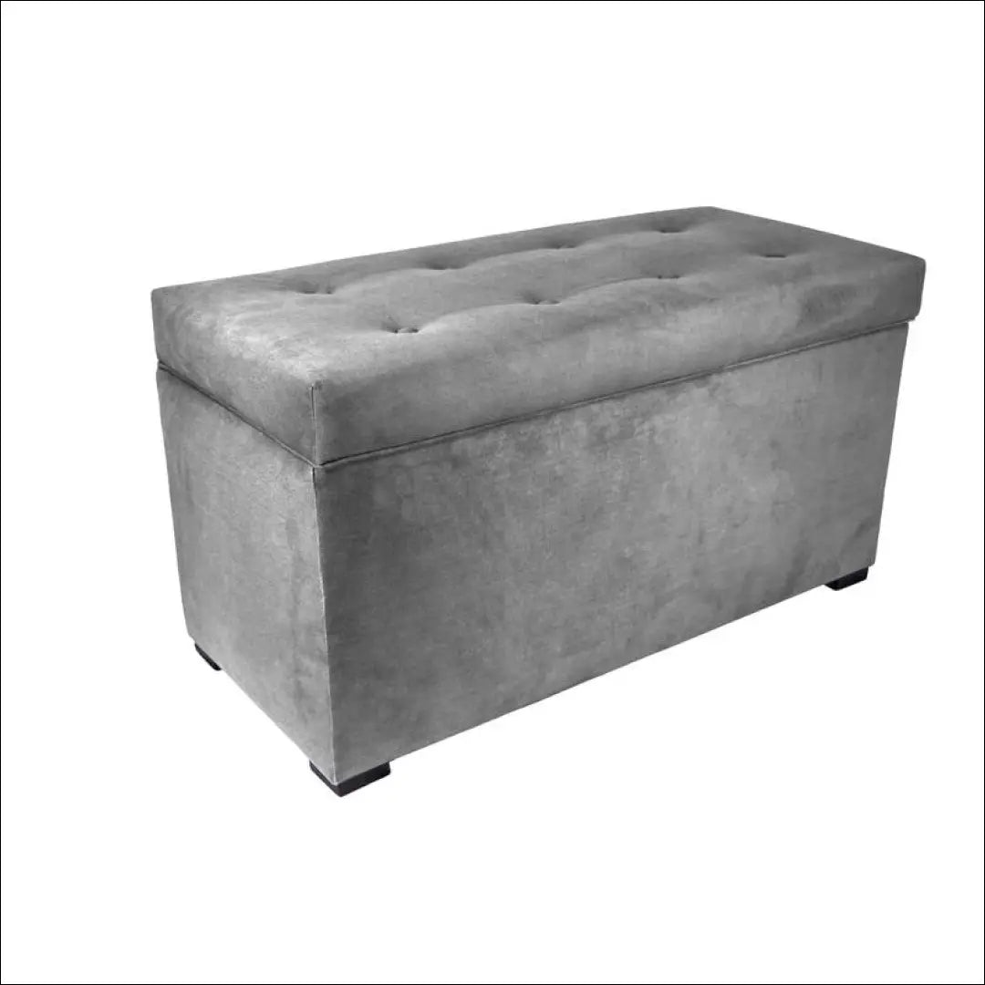 Pufas su daiktadėže MI824 - €112 Save 50% 100-200, __label:Pristatymas 1-2 d.d., color-pilka, material-aksomas,