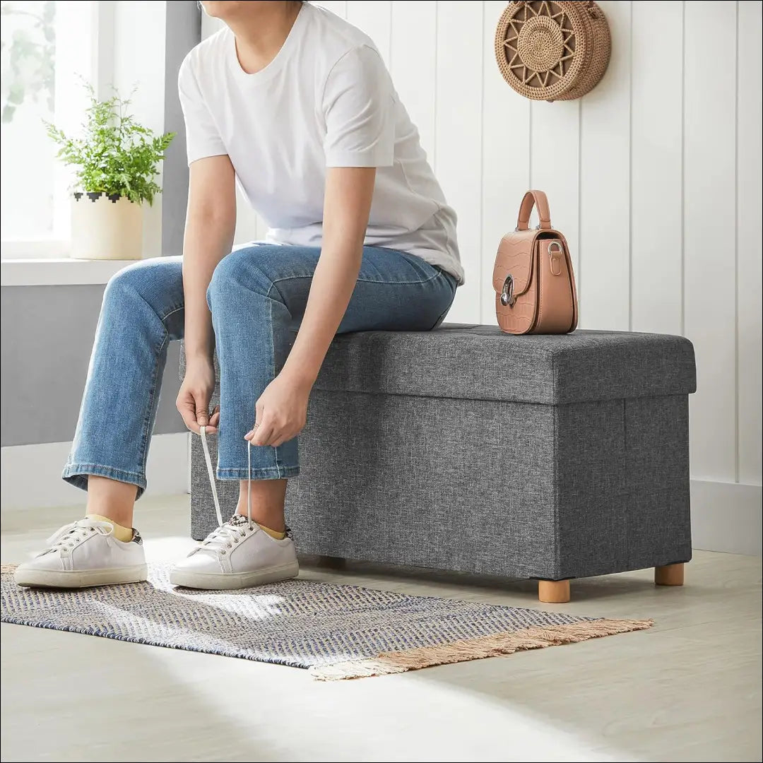 Pufas su daiktadėže MI832 - €52 Save 50% 50-100, __label:Pristatymas 1-2 d.d., color-pilka, material-gobelenas, minksti