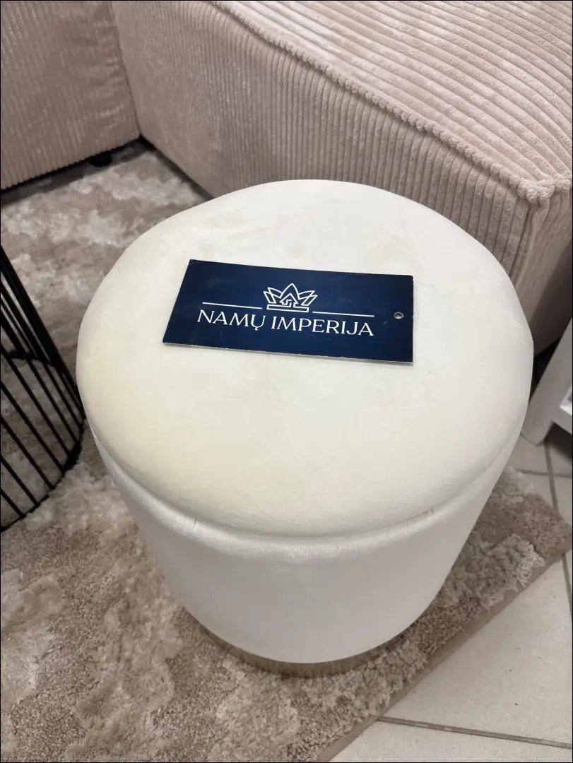 Pufas su daiktadėže MI834 - €45 Save 50% 25-50, __label:Pristatymas 1-2 d.d., color-auksine, color-kremas,