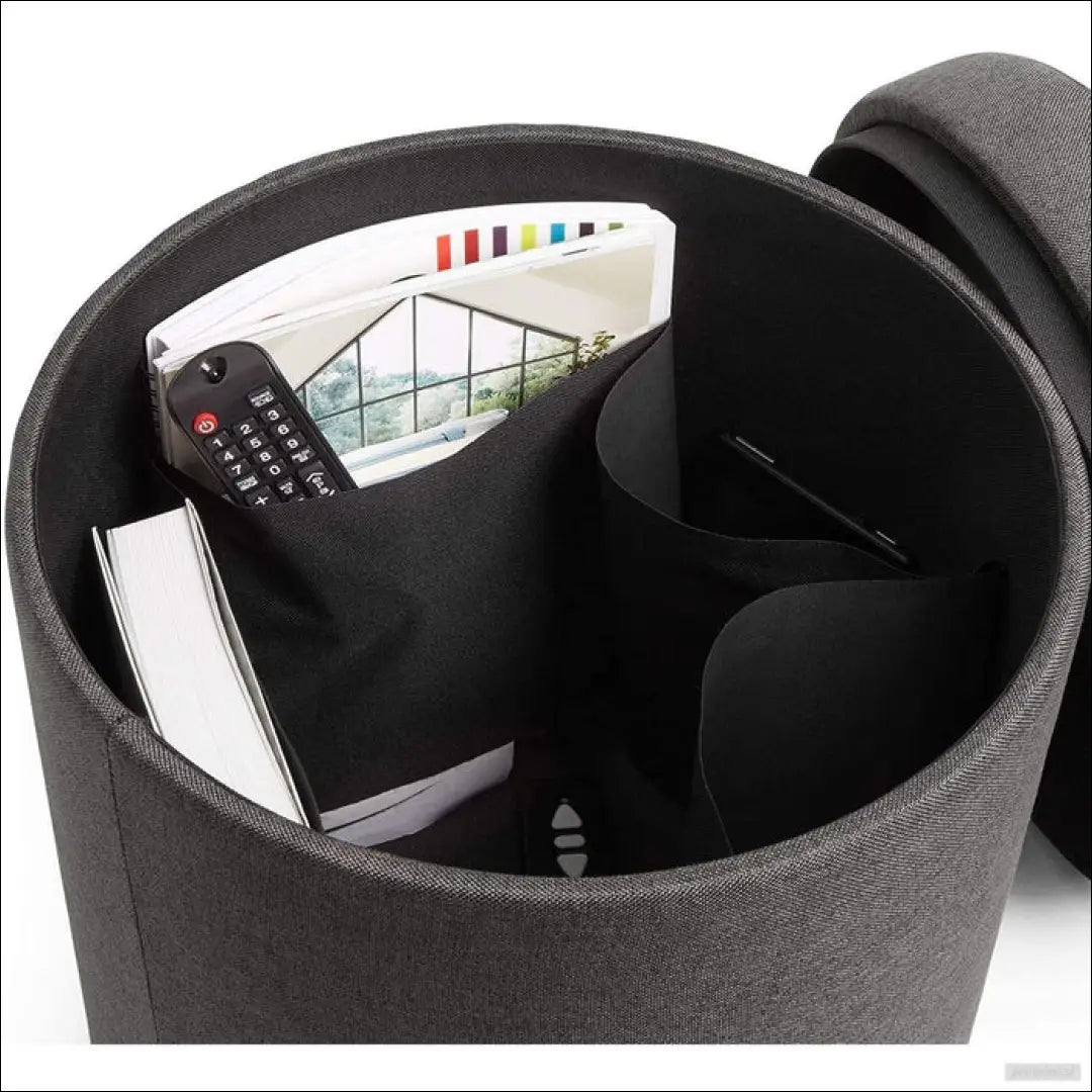 Pufas su daiktadėže MI844 - €45 Save 50% 25-50, __label:Pristatymas 1-2 d.d., color-pilka, material-poliesteris,