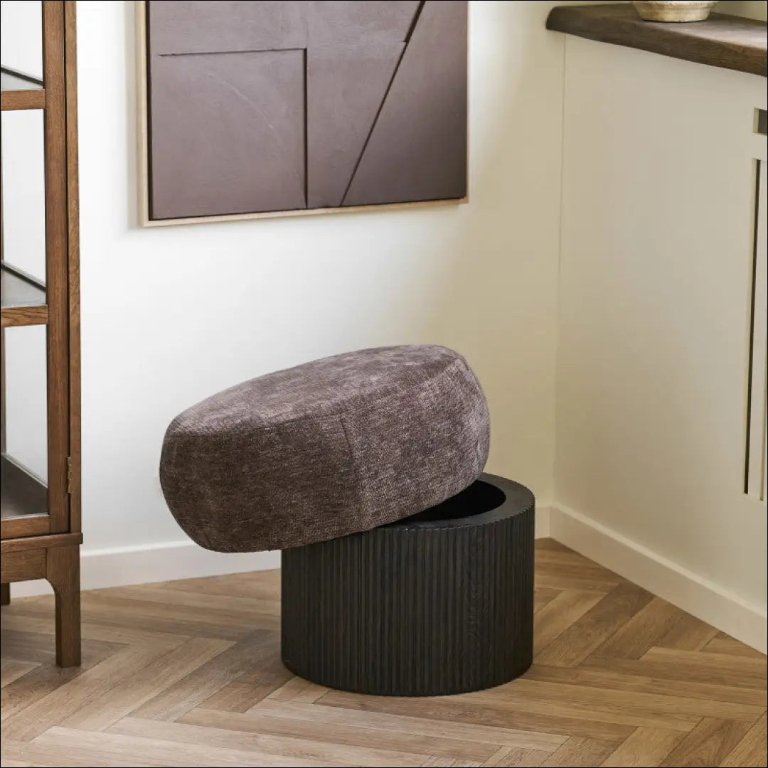 Pufas su daiktadėže MI993 - €120 Save 20% 100-200, color-ruda, material-mdf, material-poliesteris, minksti MDF Ottomans