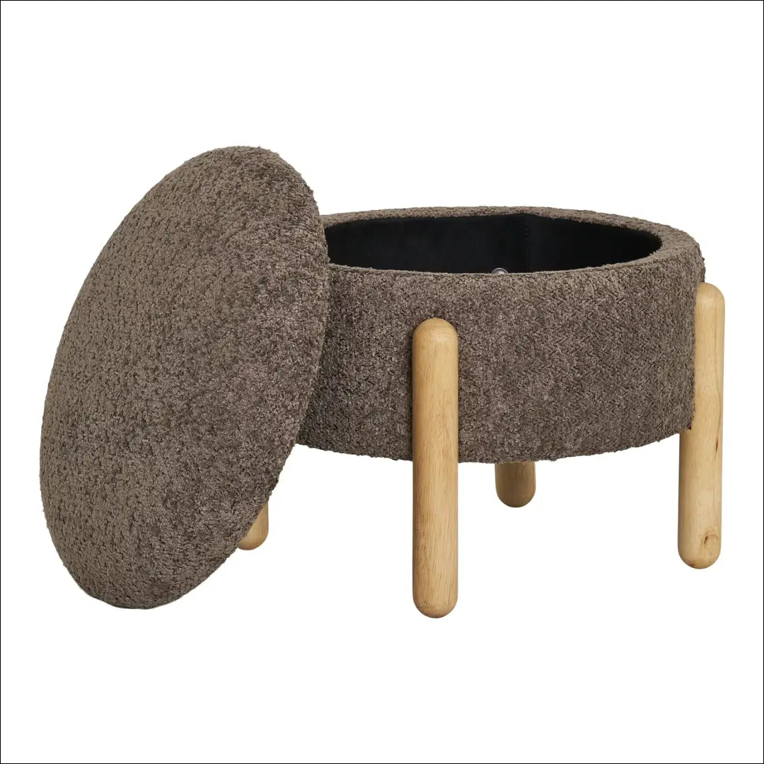 Pufas su daiktadėže rudas/natūralios spalvos ø45x36 cm RD295 - €82 Save 15% 50-100, __label:Pristatymas 5-14 d.d.,