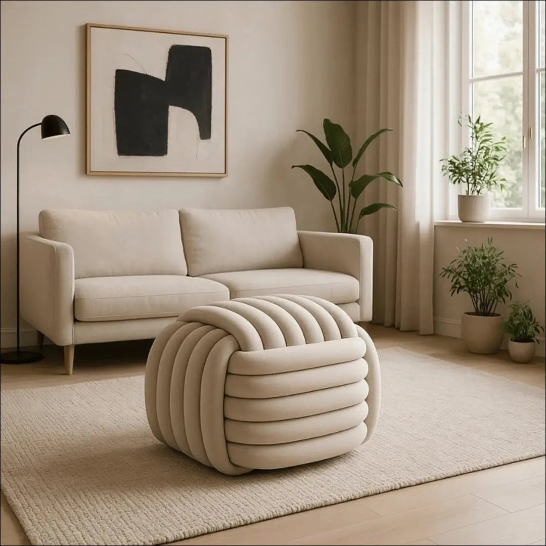 Pufas su veliūro audiniu kreminės spalvos TE705 - €56 Save 15% 50-100, __label:Pristatymas 5-14 d.d., elite,