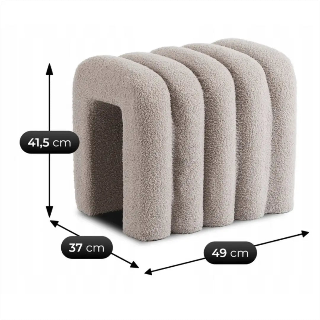 Pufas su veliūro audiniu pilkos spalvos TE709 - €55 Save 15% 50-100, __label:Pristatymas 5-14 d.d., elite,