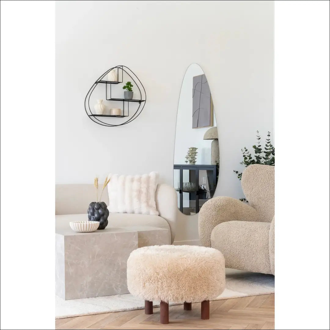 Pufas šviesiai rudas ø50x36 cm RD277 - €97 Save 15% 50-100, __label:Pristatymas 5-14 d.d., nordic, Poufs, uzsakomi €50