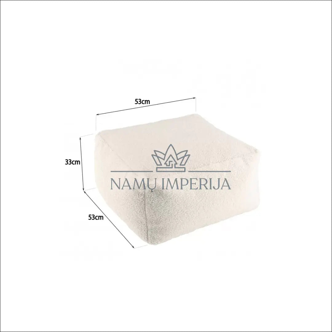 Pufas ’Teddy’ MI533 - €105 Save 55% 100-200, __label:Pristatymas 1-2 d.d., color-balta, material-dirbtinis-kailis,